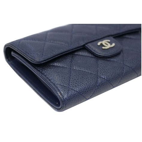 chanel plain navy blue flap wallet|classic small flap wallet Chanel.